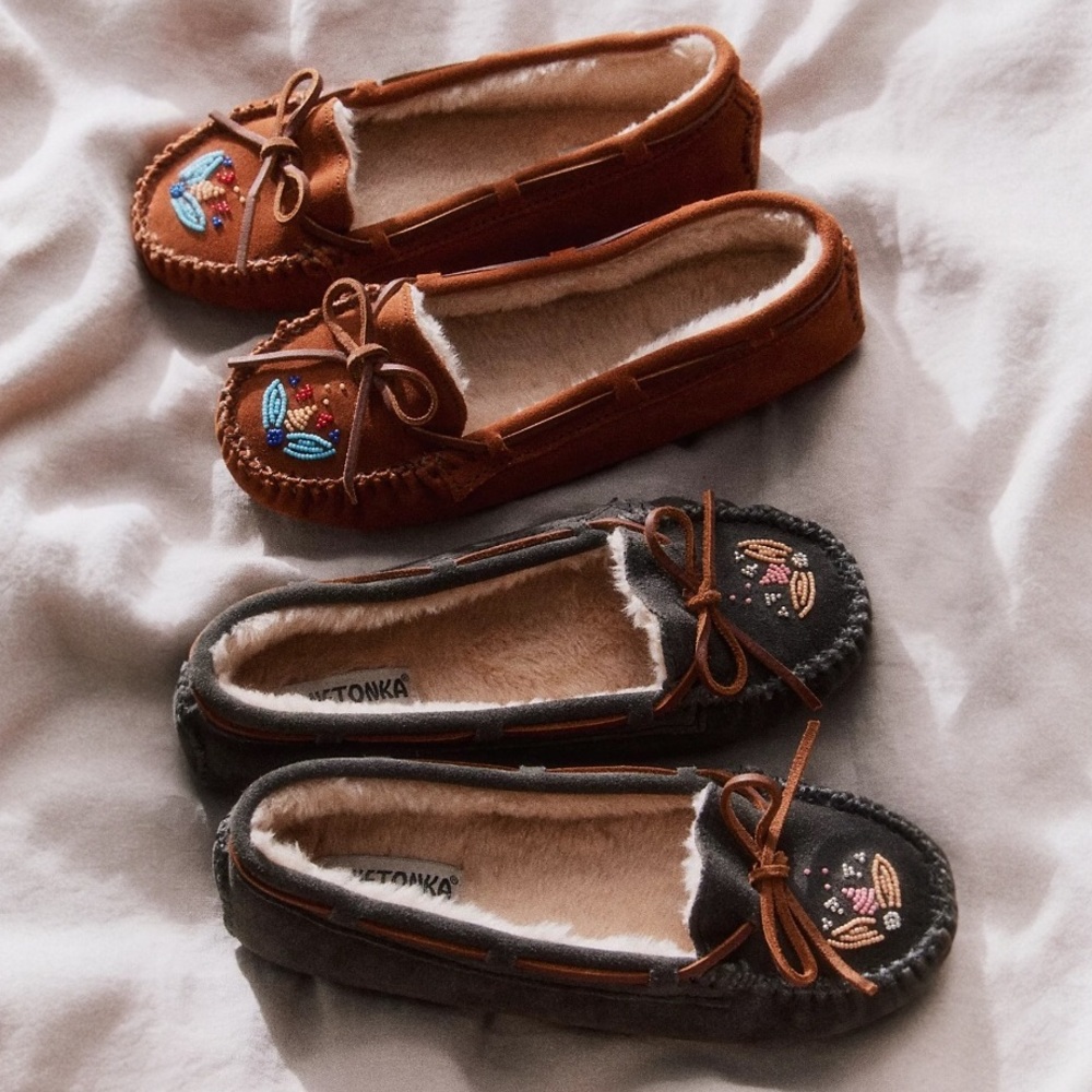 Free People Minnetonka Beaded Leather Ayashe Moccasins 11 NWT Western Bohemian